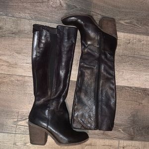 Lucky Brand Black Leather Boots